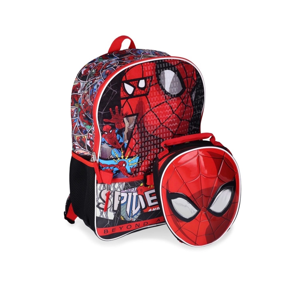 Spiderman backpack with lunch bag